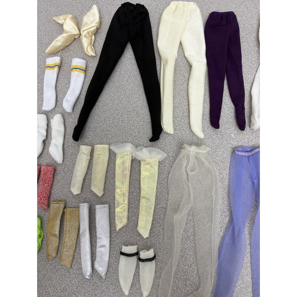Vintage Barbie Lot Tights, Sheer & Opaque, Socks, Leg Warmers, Fingerless Gloves - Picture 4 of 11